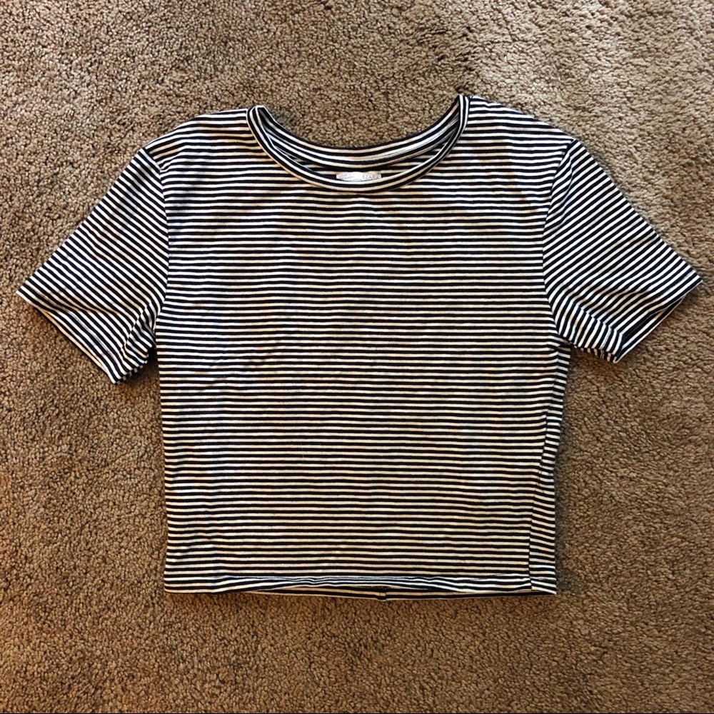 Zara Striped Cropped Tee